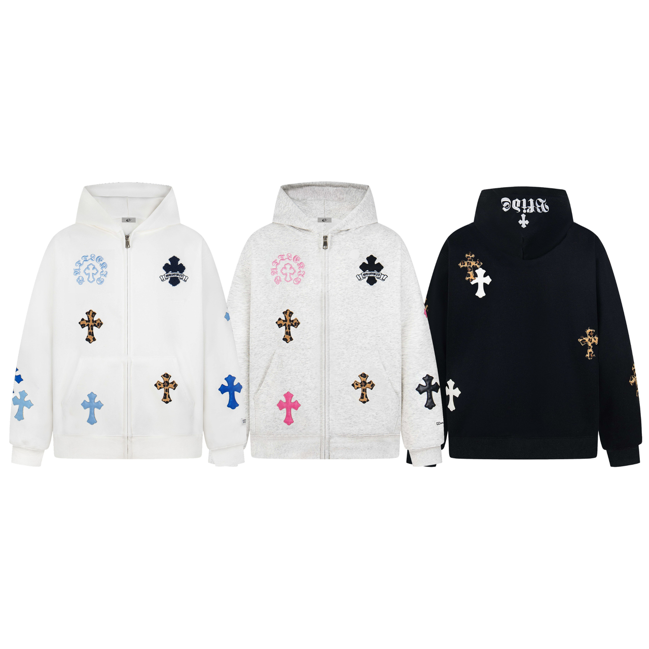 Omirad Cross Patch Full-Zip Hoodie