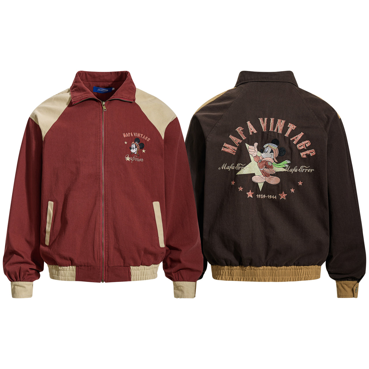 American Vintage Cartoon Embroidered Jacket