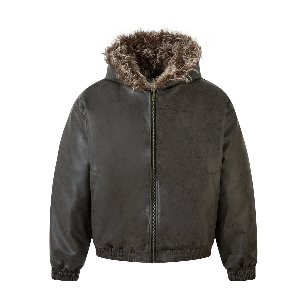 Omirad Faux-Suede Fur Hood Jacket