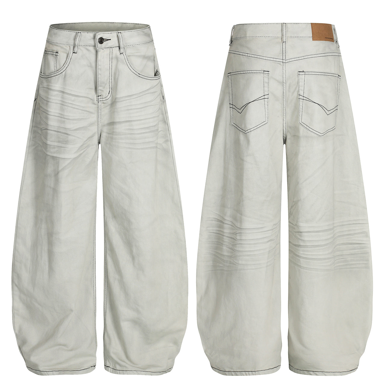 Omirad Clean-Wash Wide-Leg Jeans