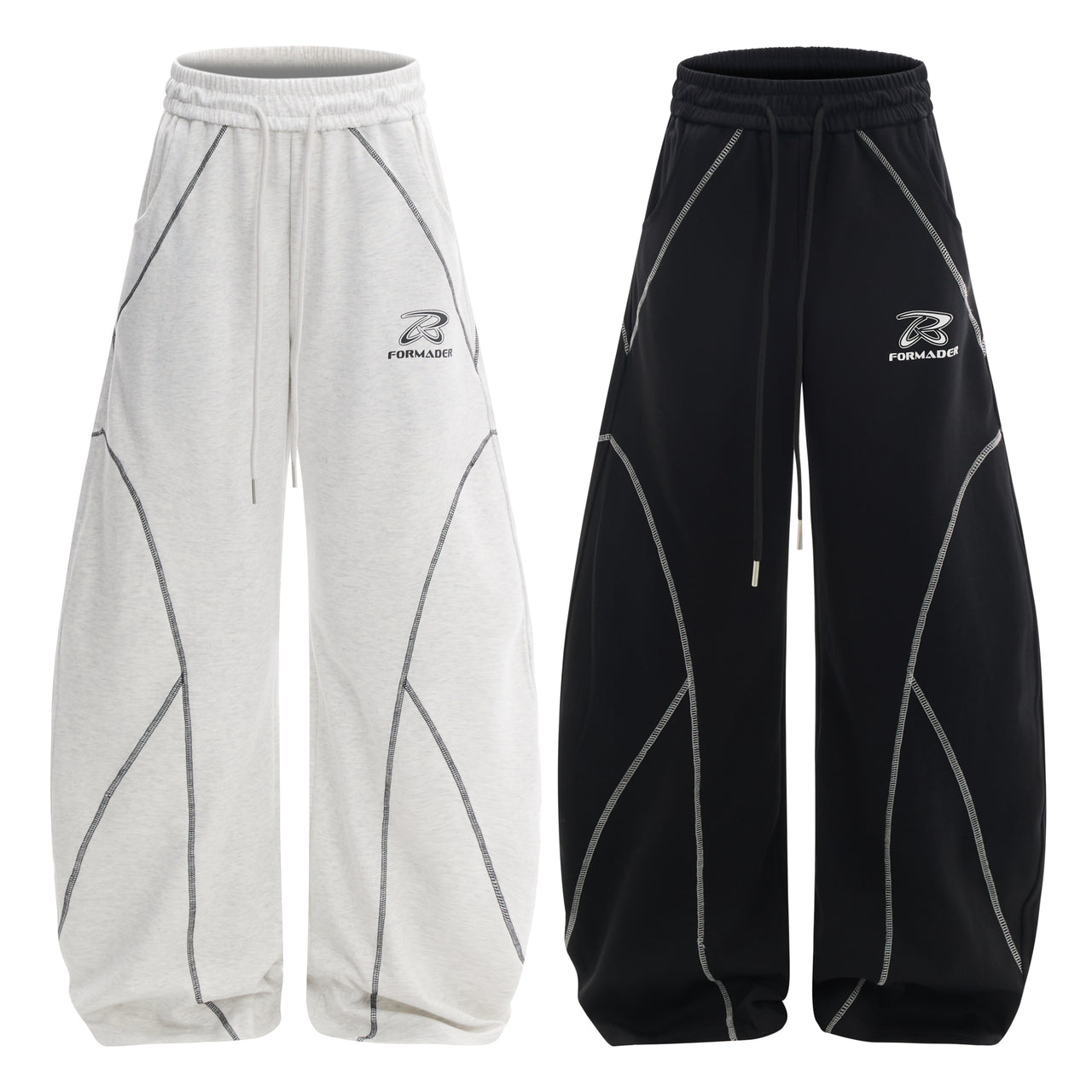 American Vintage Drawstring Straight Leg Casual Pants