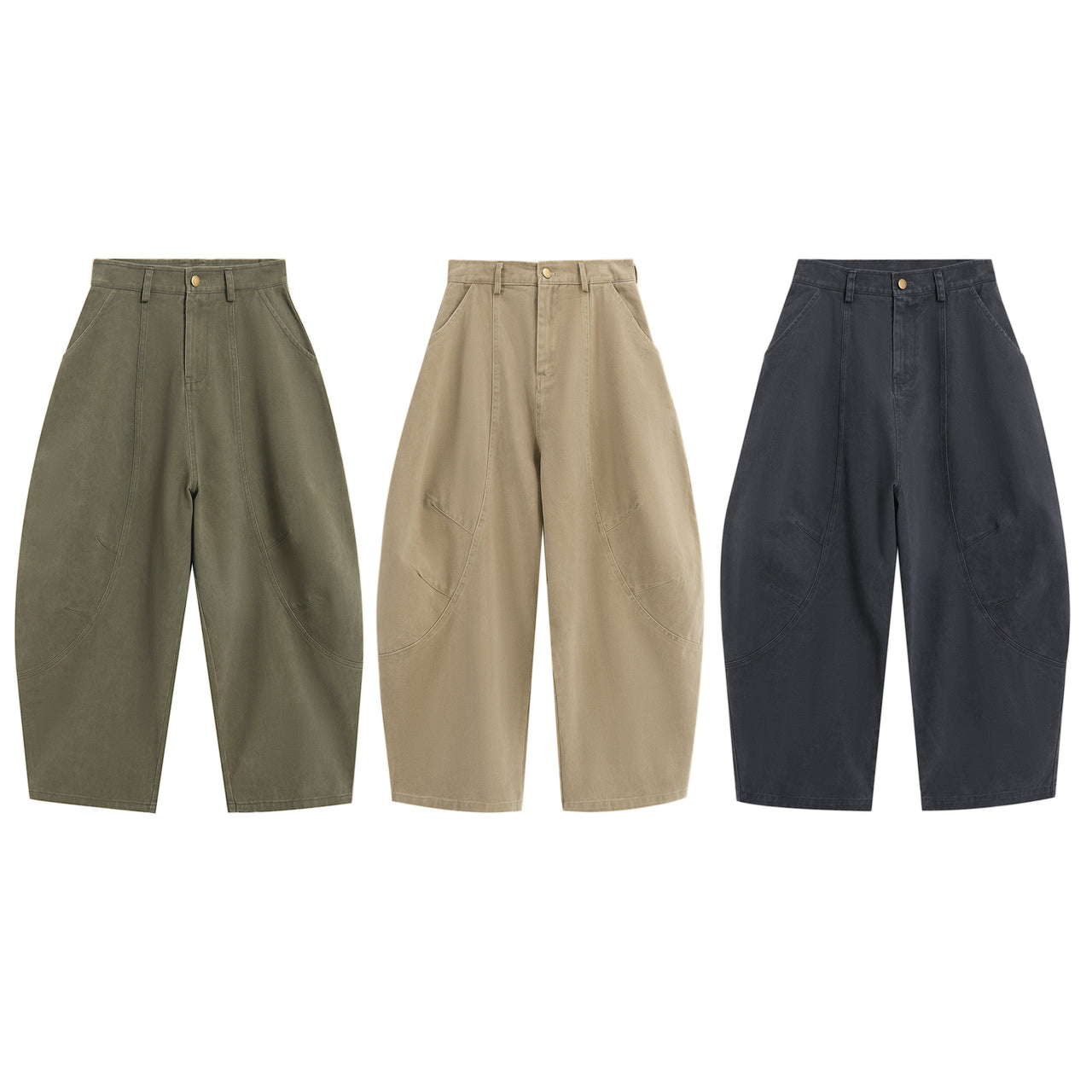 Omirad Curved-Cut Barrel Pants