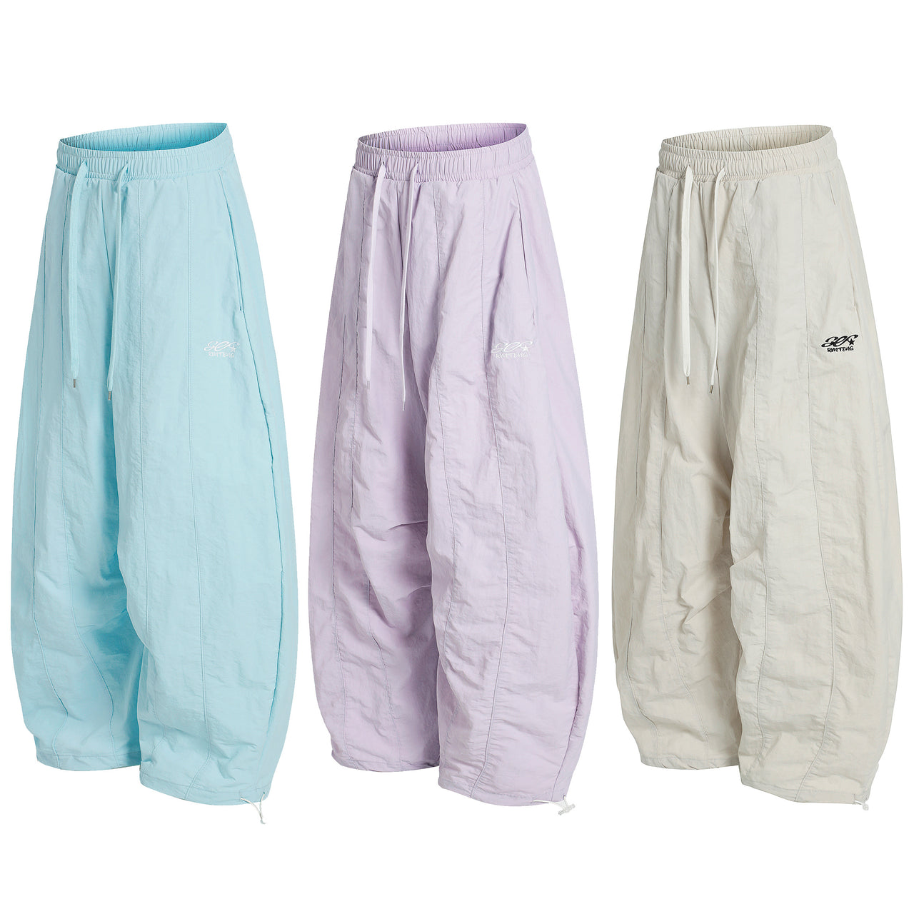 Omirad Pastel Nylon Stacked Pants