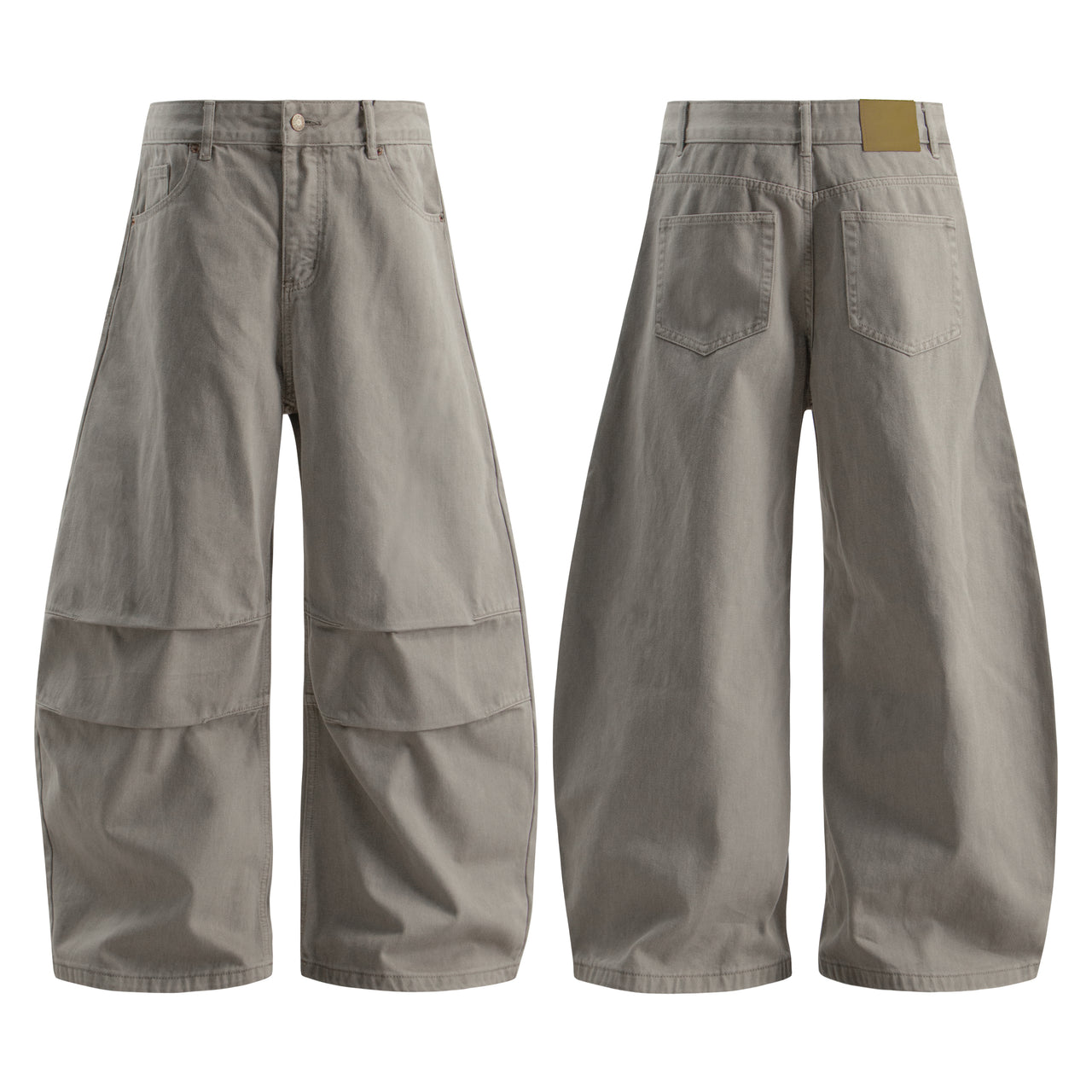 Omirad Panel Washed Wide-Leg Denim Pants