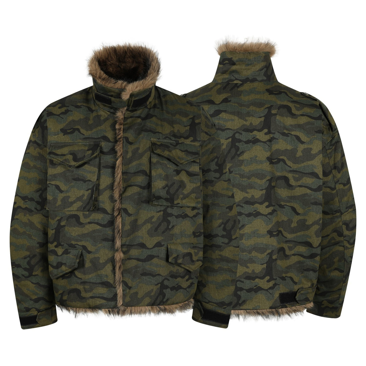 Omirad Camo Fur-Lined Jacket