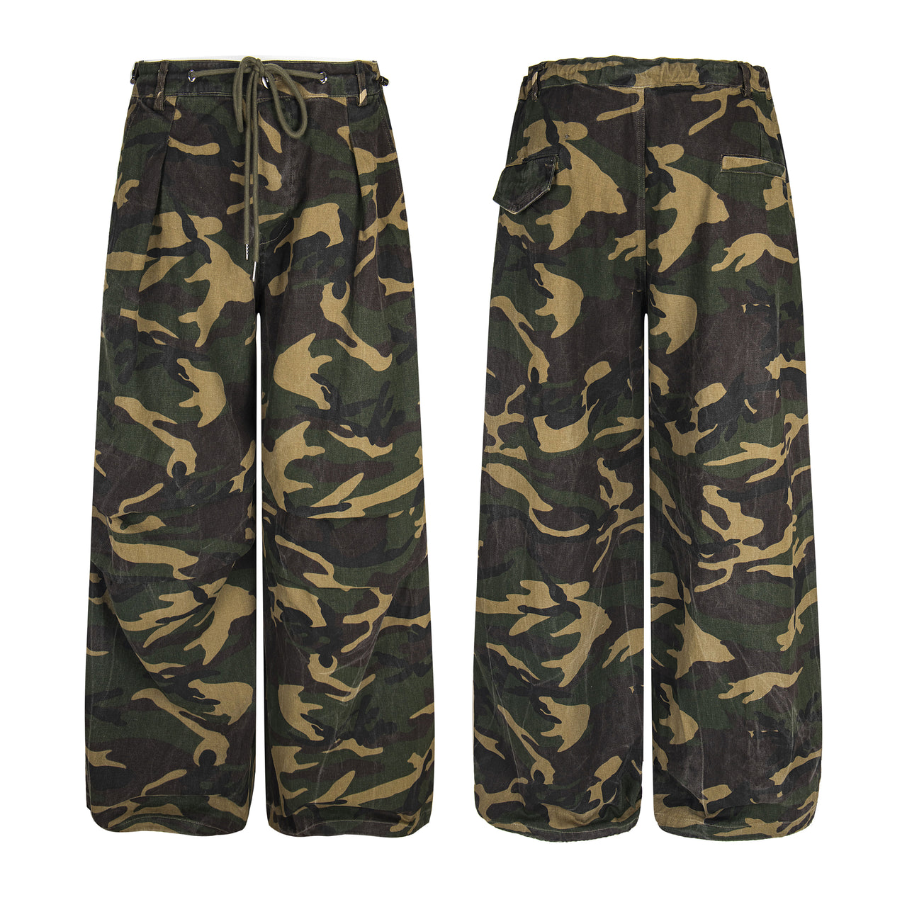 Omirad Camo Wide-Leg Cotton Pants