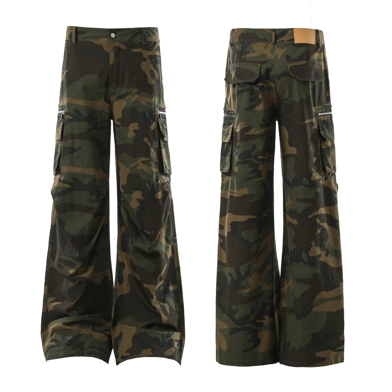 Streetwear Camo Multi-Pocket Work Pants