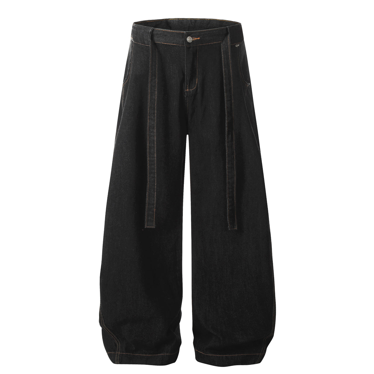 Omirad Cotton-Rich Wide-Leg Denim Pants