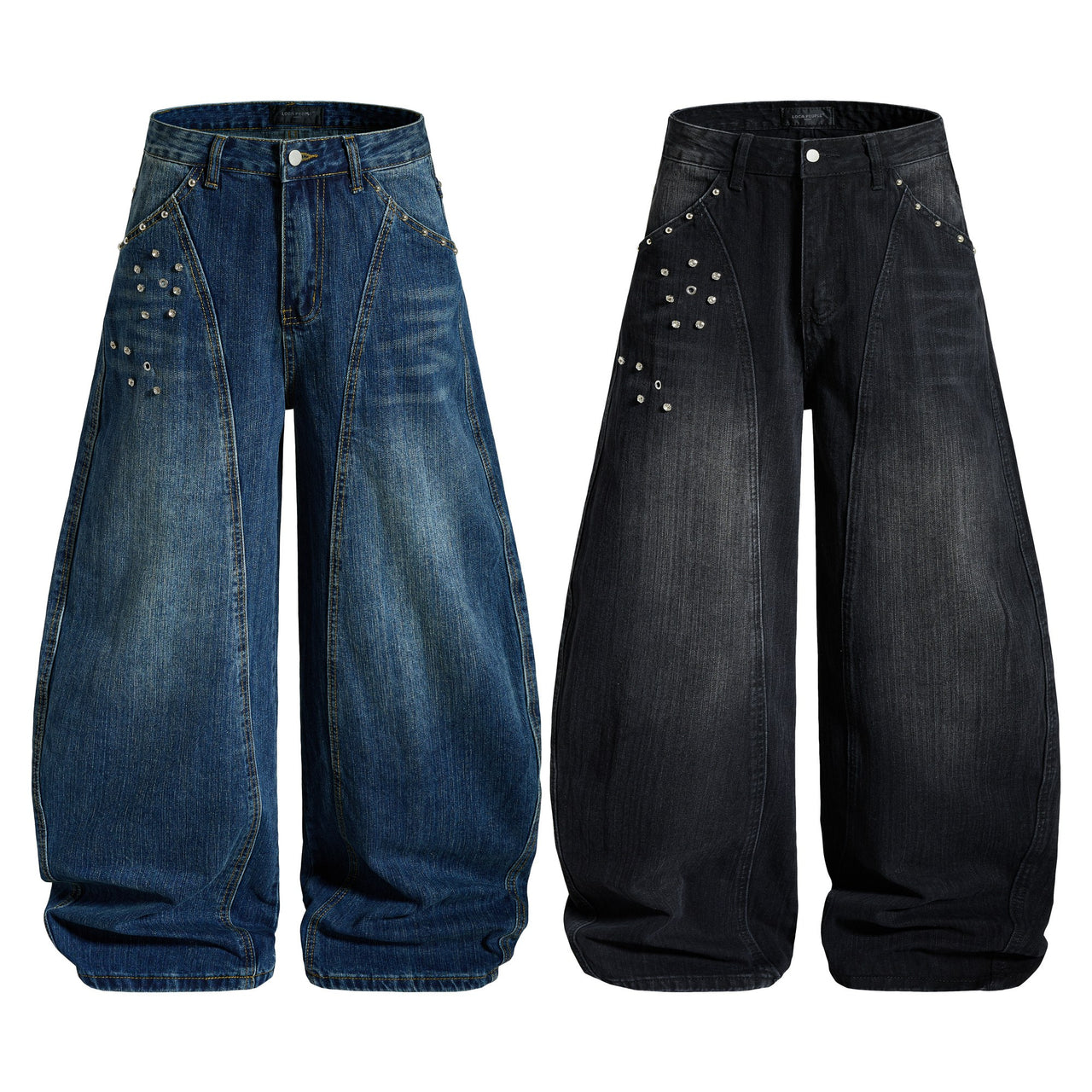Omirad “Studded Panel Denim Jeans”