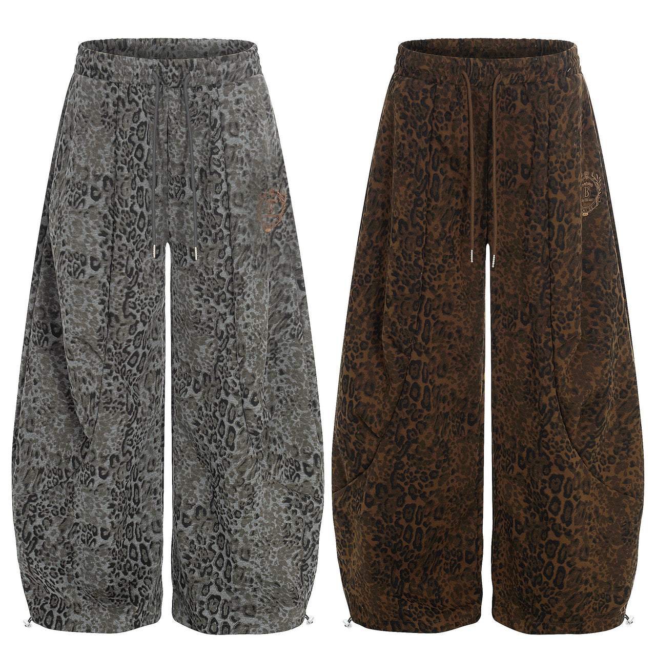Omirad Leopard Wash Wide Sweat Pants