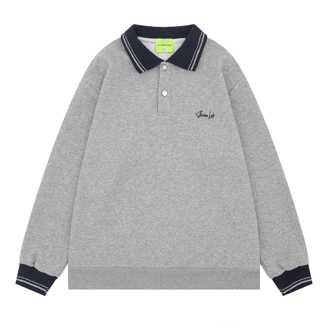 American High-Street Polo Collar Sweatshirt