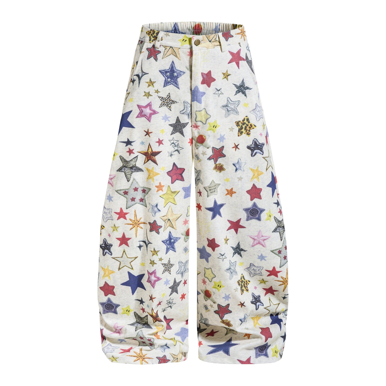 Omirad Star Print Wide-Leg Pants