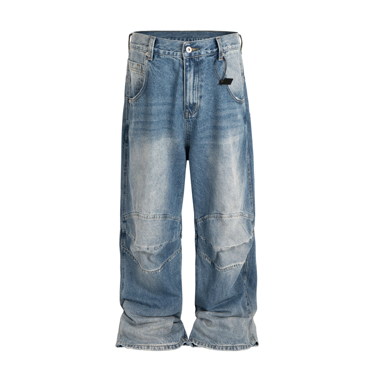 Omirad Vintage Washed Patch Denim Jeans