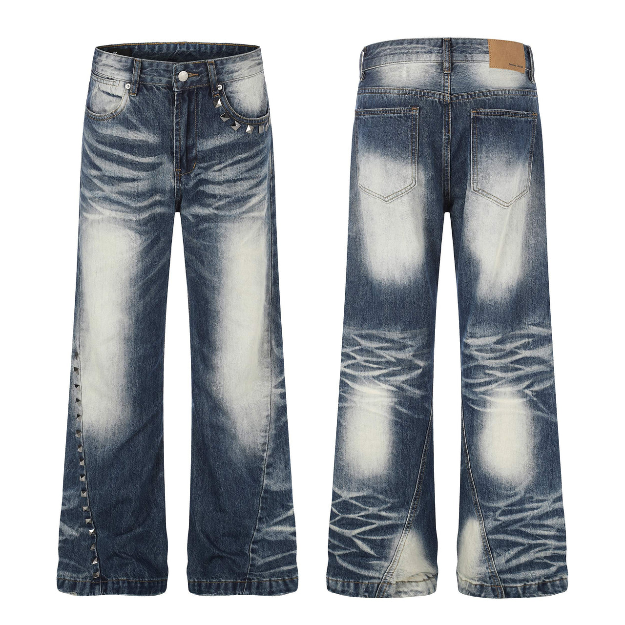 Omirad Studded Vintage Wash Jeans