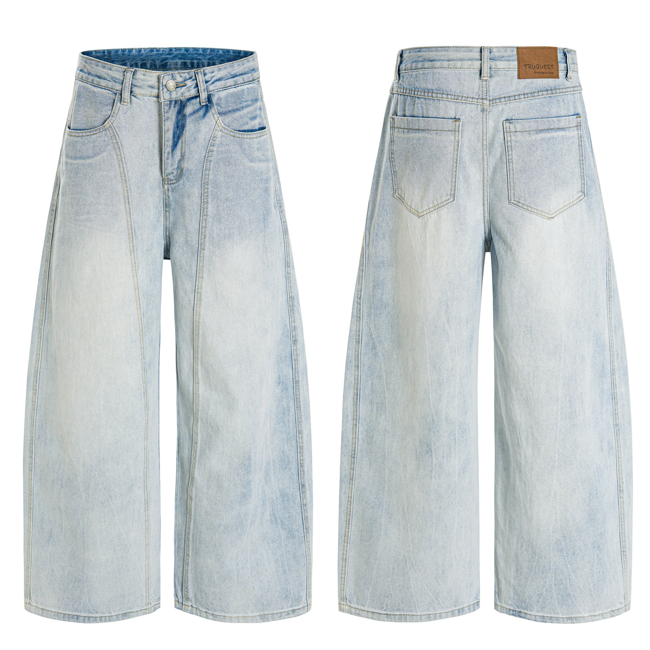 Omirad Vintage Wide-Leg Washed Jeans