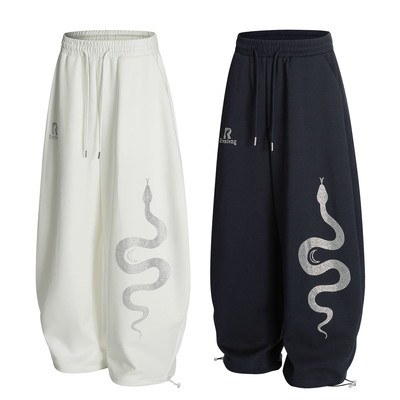 Omirad Serpent Embroidered Sweatpants