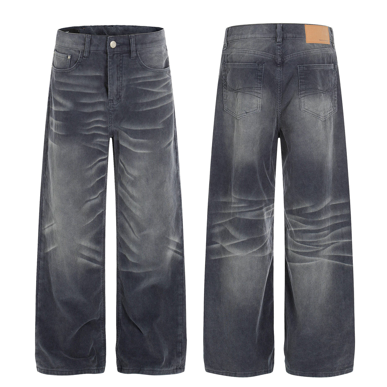 Omirad Washed Corduroy Wide-Leg Pants