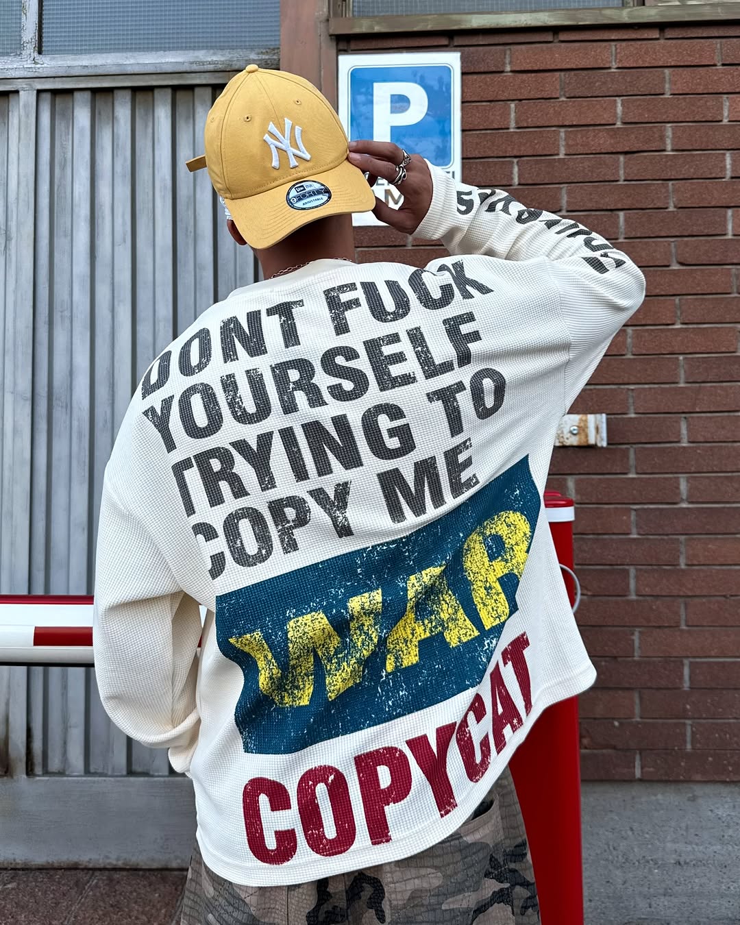 Omirad “COPYCAT WAR” Heavy Waffle Long Sleeve
