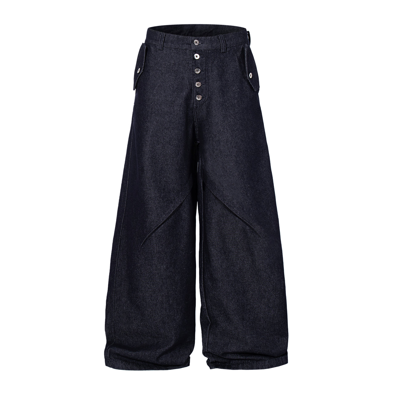 Omirad Panel Construction Wide Leg Denim Pants