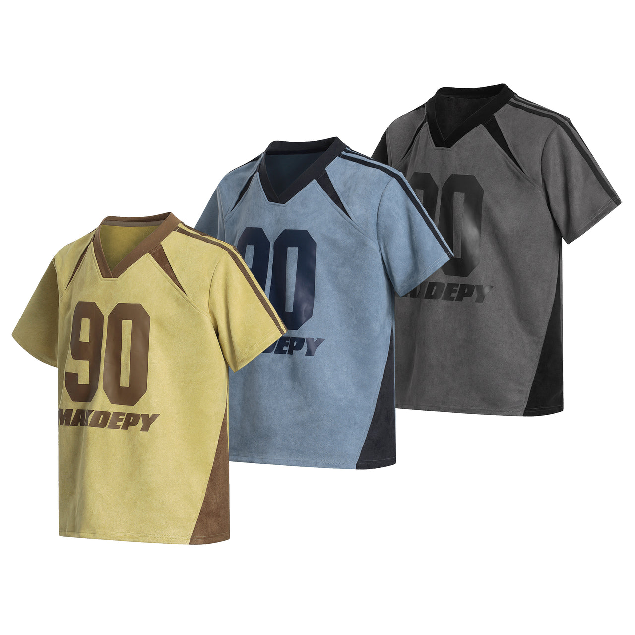 American Streetwear Two-Tone Color Block Casual Tee