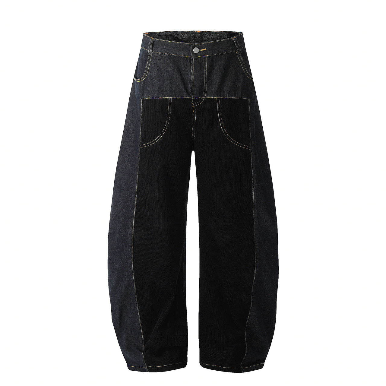 American Vintage Patchwork Curved Blade Jeans