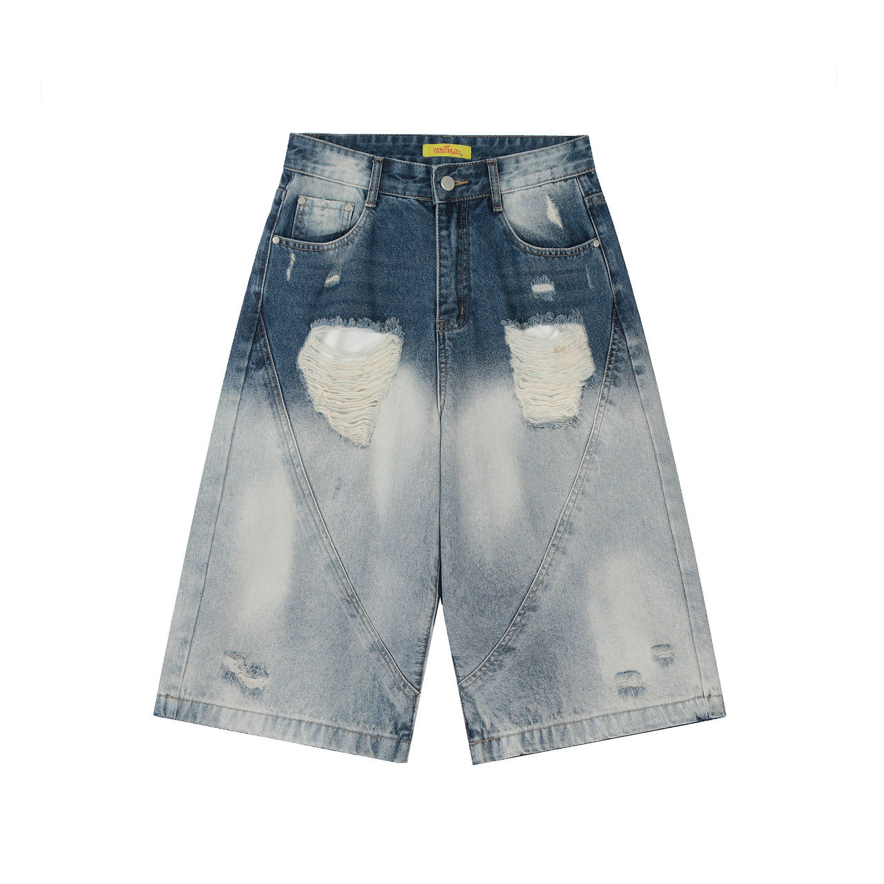 Ripped Loose-Fit Straight-Leg Jorts
