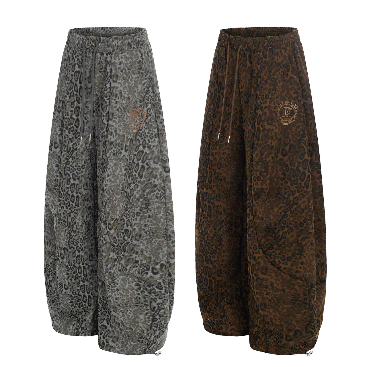 Omirad Leopard Wash Wide Sweat Pants
