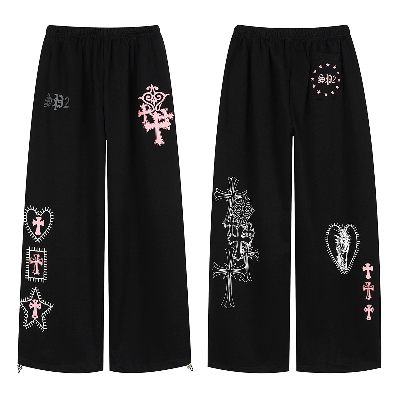 Omirad Gothic Cross Graphic Sweatpants