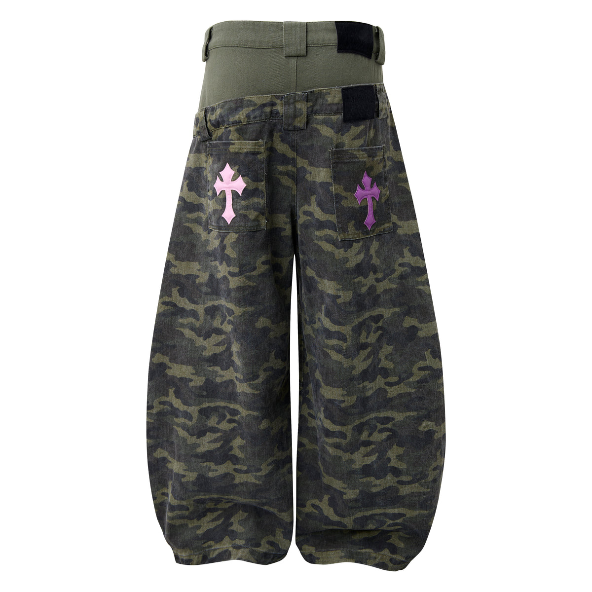 Omirad Double Waist Camo Barrel Pants