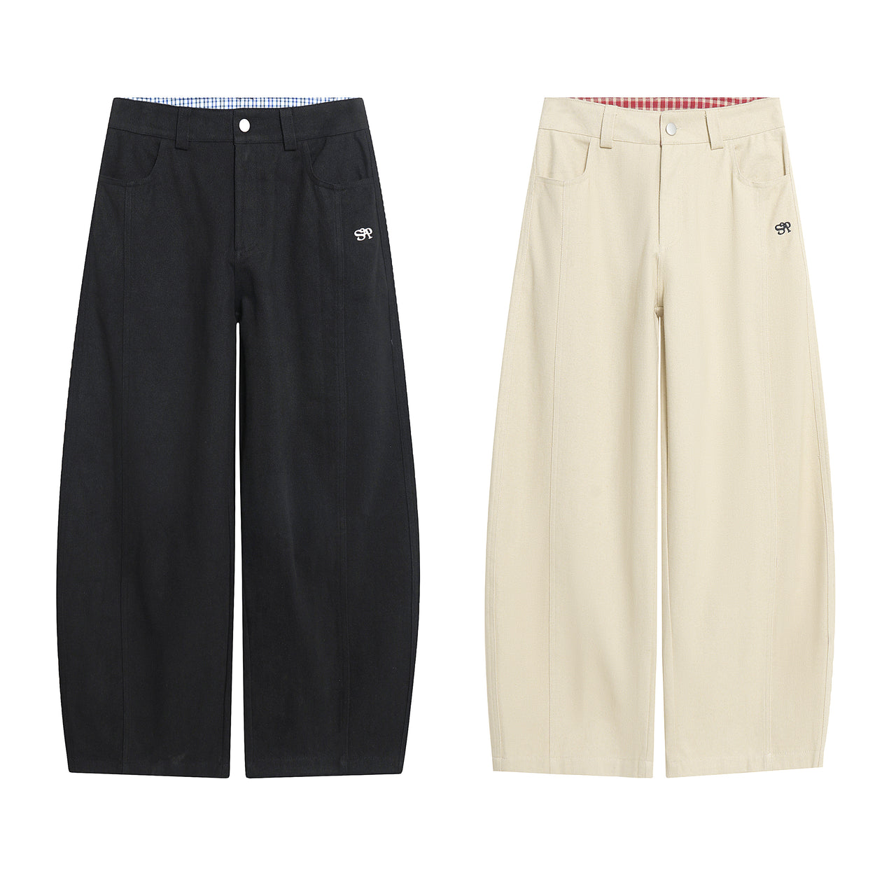 American Vintage Oversized Curved Blade Casual Pants