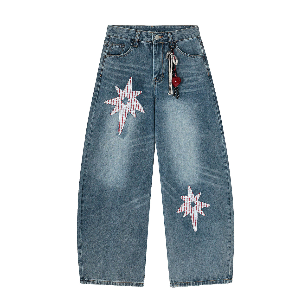 Omirad Star Patchwork Wide-Leg Jeans