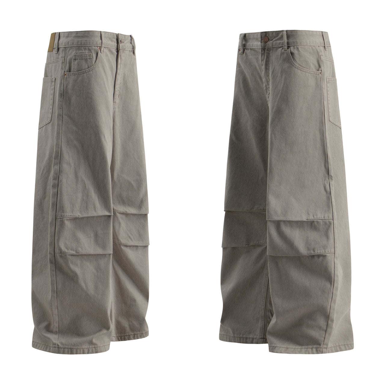 Omirad Panel Washed Wide-Leg Denim Pants