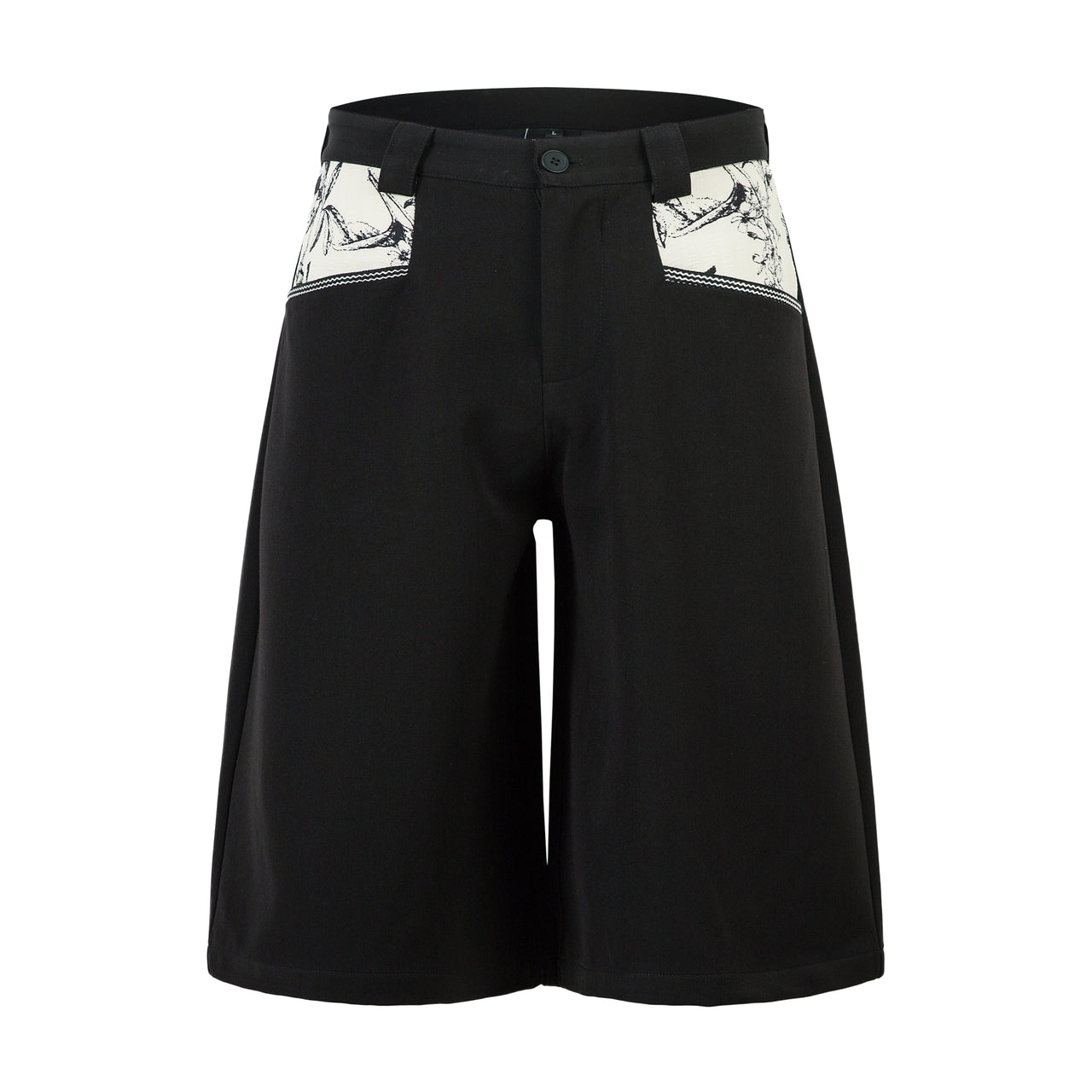 Omirad Contrast-Pocket Wide Shorts