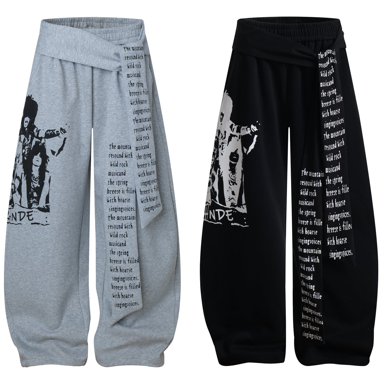 Omirad Rock Graphic Wrap Pants