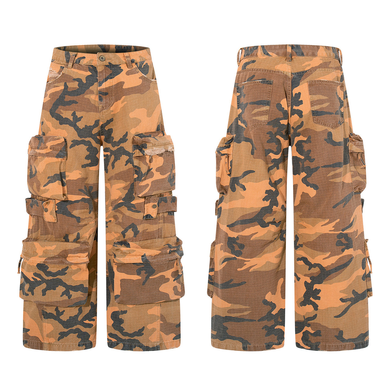 Omirad Heavy Tactical Camo Multi-Pocket Cargo Pants