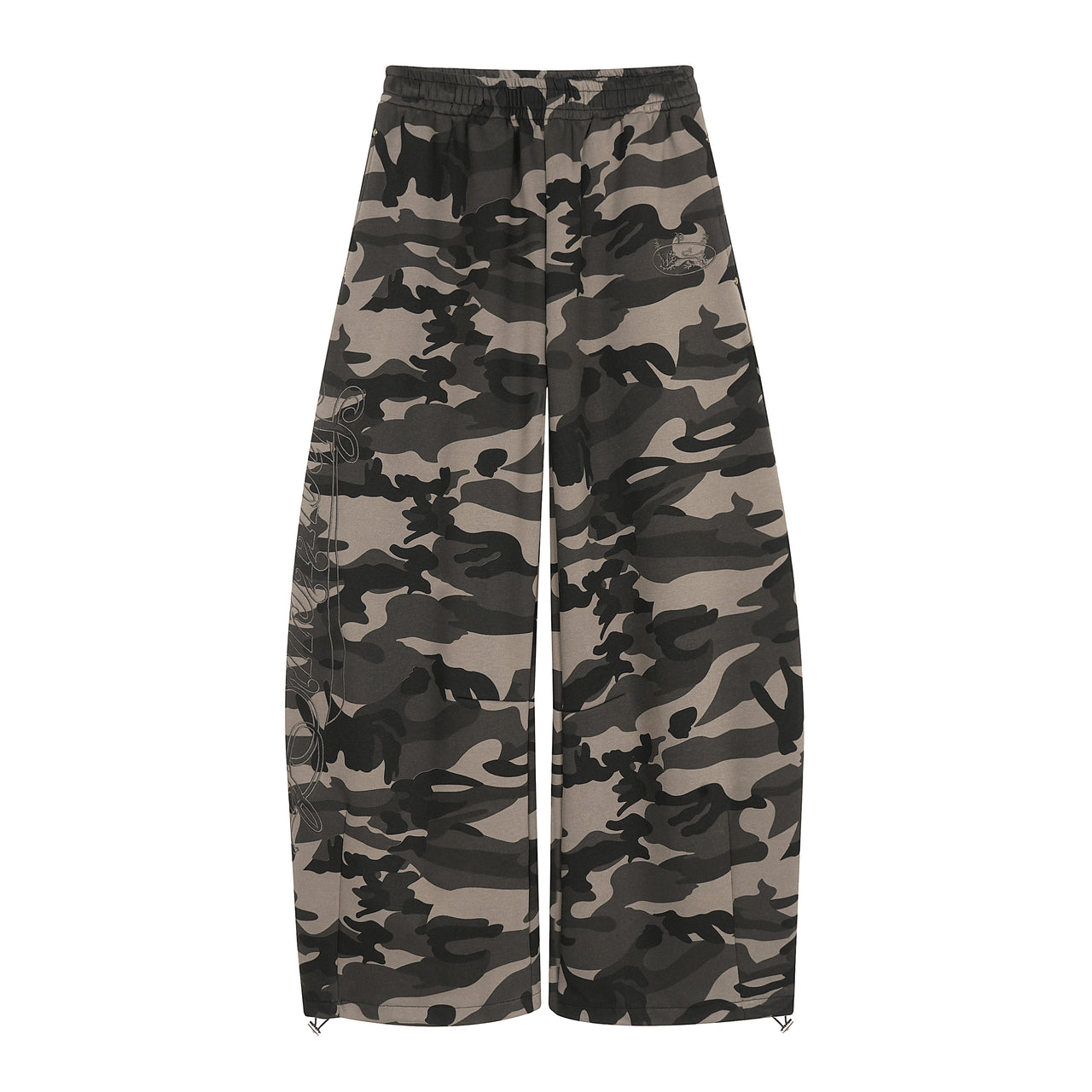 Streetwear Camo Embroidered Casual Pants