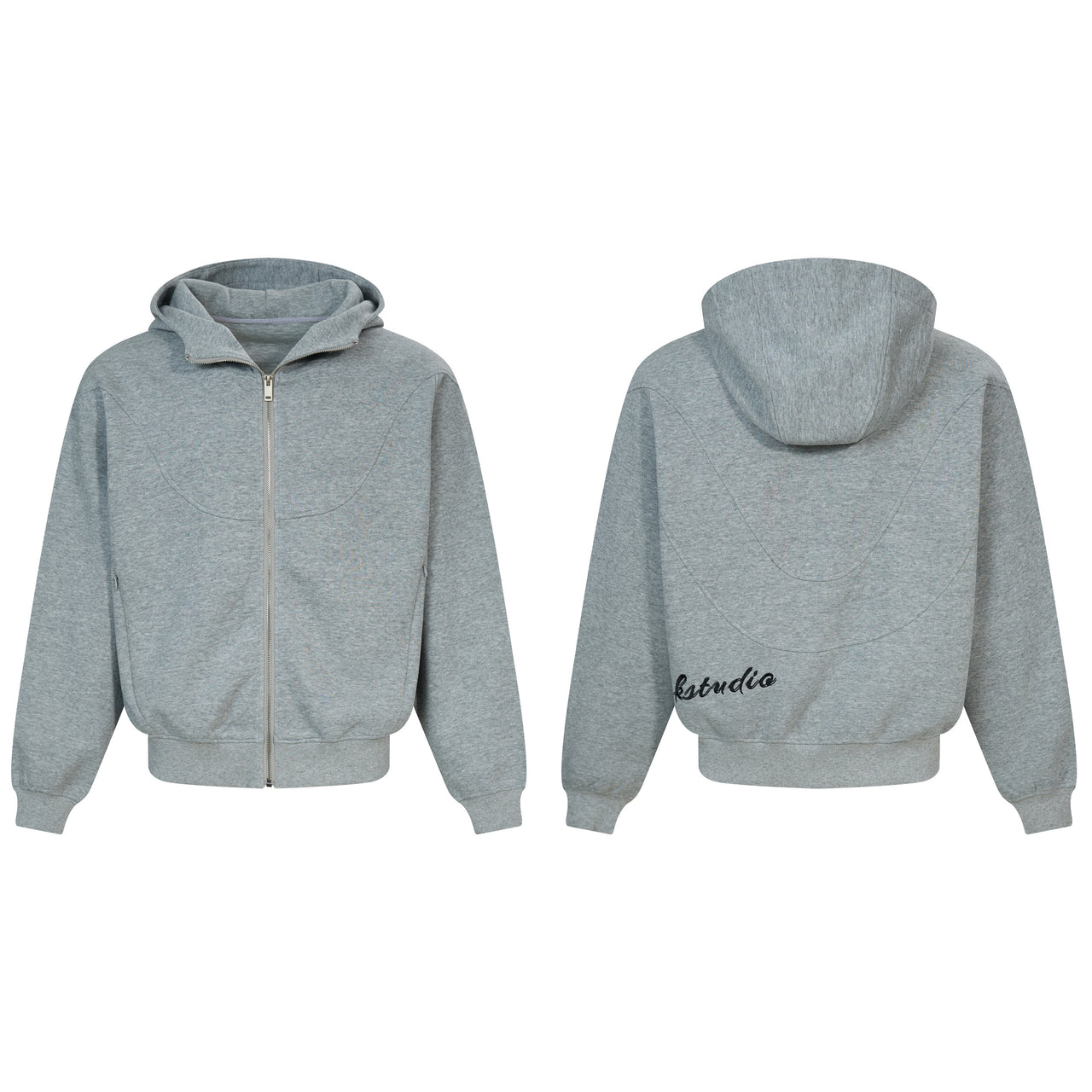Omirad Curved Panel Full-Zip Hoodie