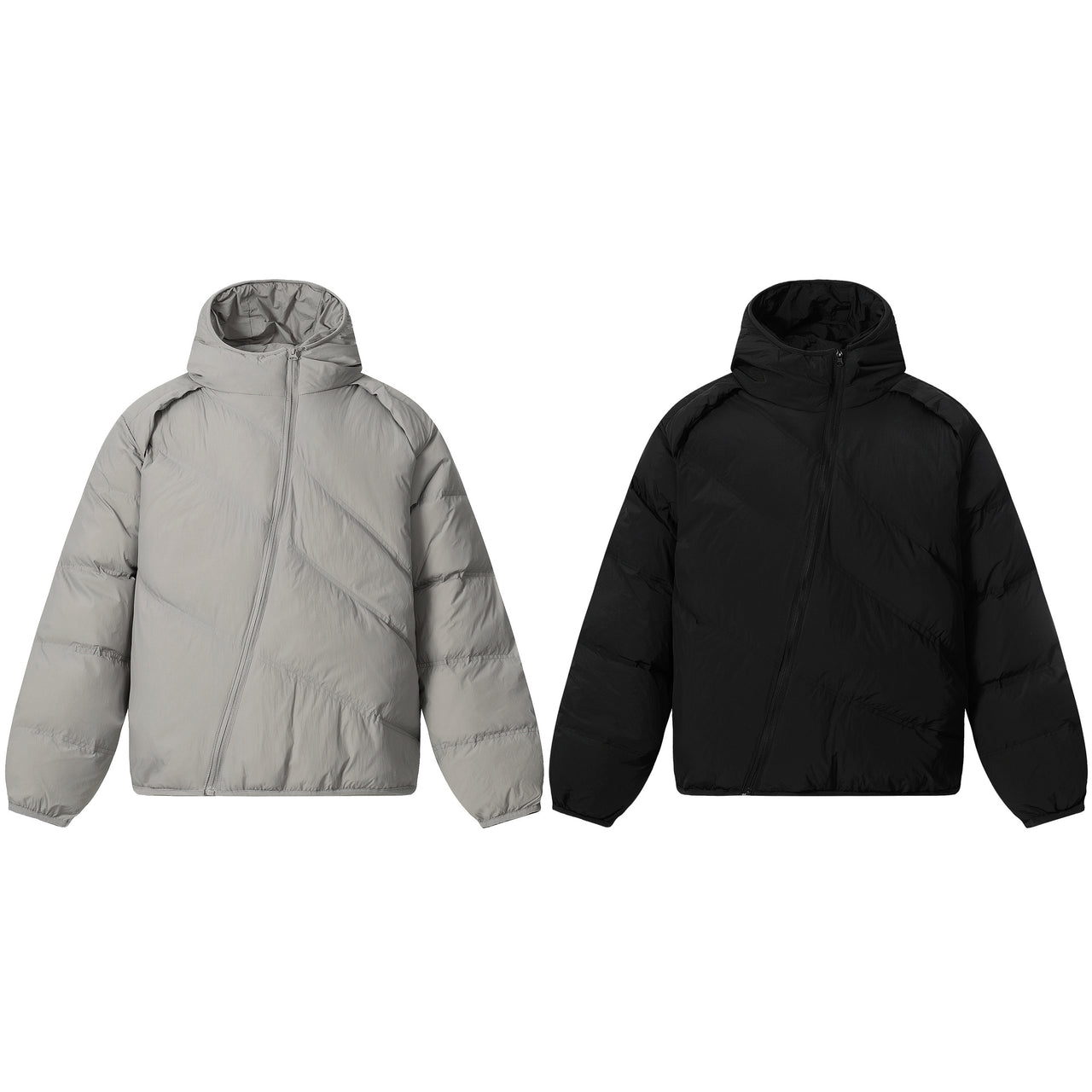 Omirad Asymmetric Zipper Puffer Jacket