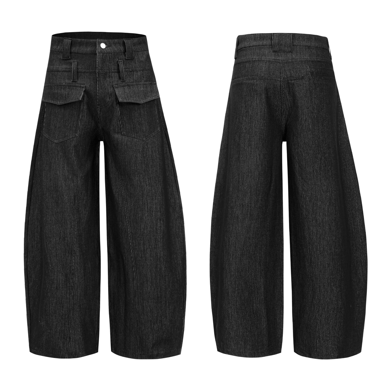 American High Street Raw Color Curved Blade Jeans