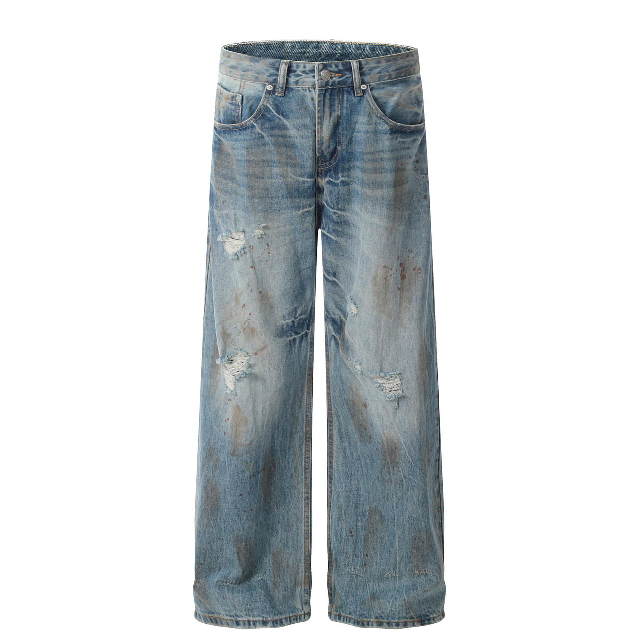 Omirad Rust-Wash Distressed Jeans