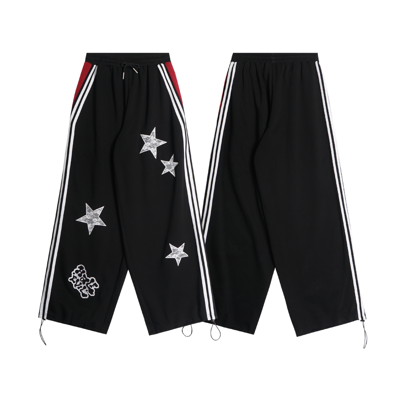 American Vintage Star Embroidered Casual Pants