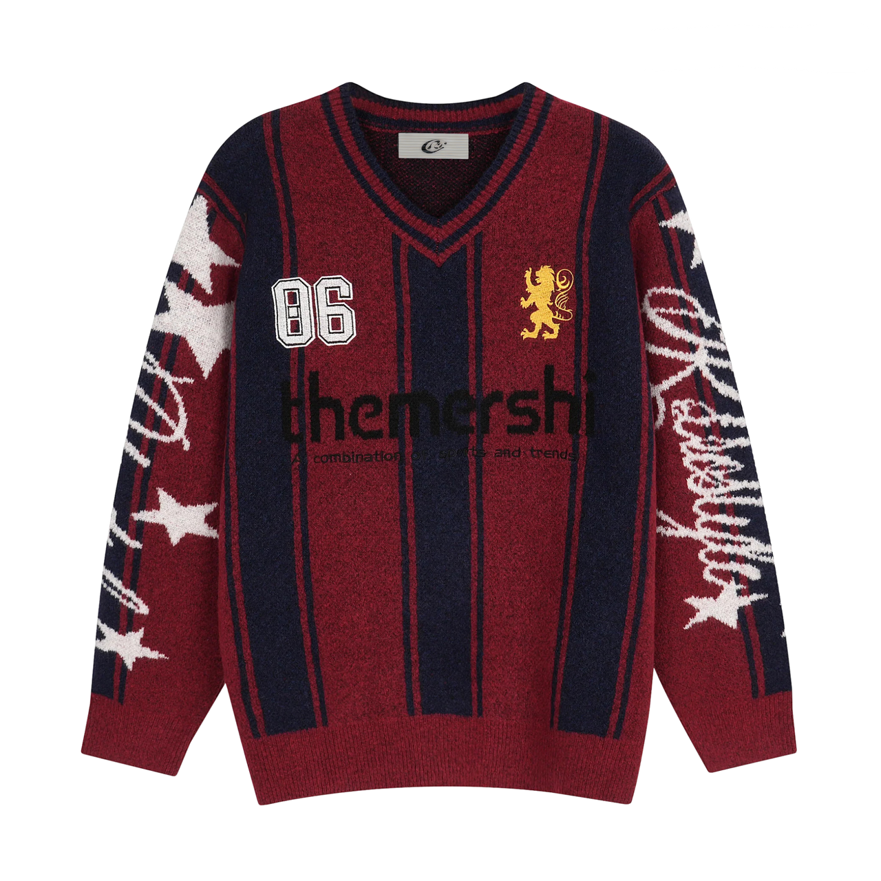 Omirad Retro Varsity Wool-Blend Knit Sweater