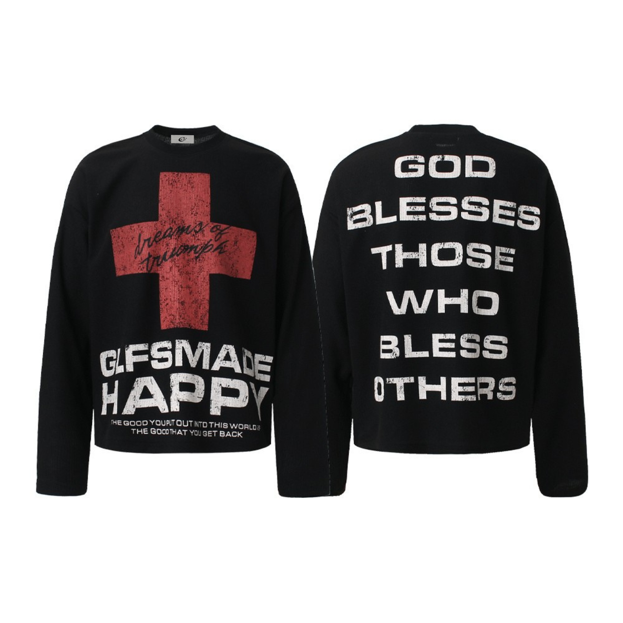 Omirad Cross Graphic Waffle Long Sleeve
