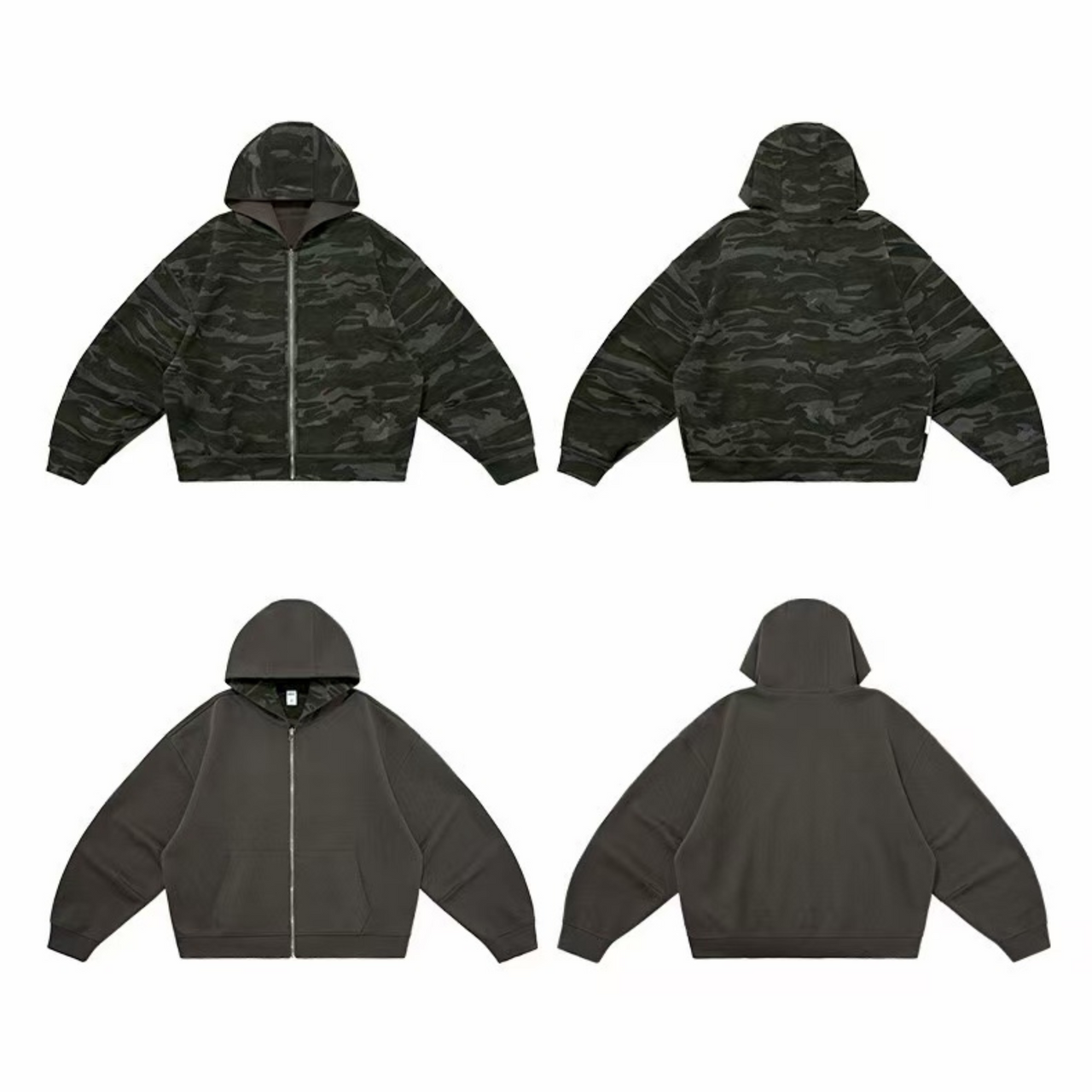 American Vintage Camouflage Reversible Hoodie