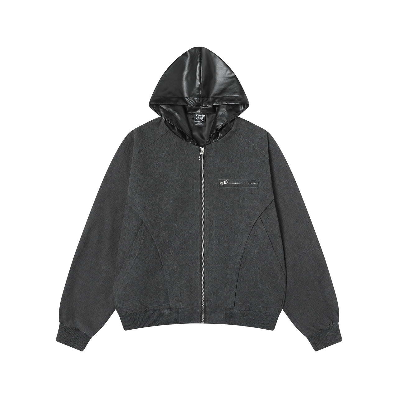 Leather Panel Hoodie