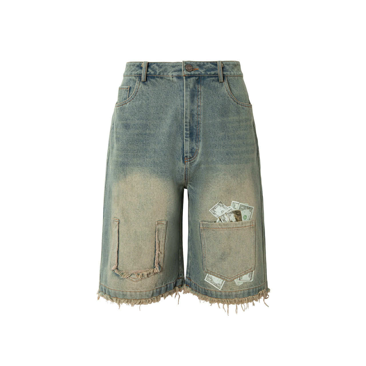 Vintage Distressed Gradient Jorts