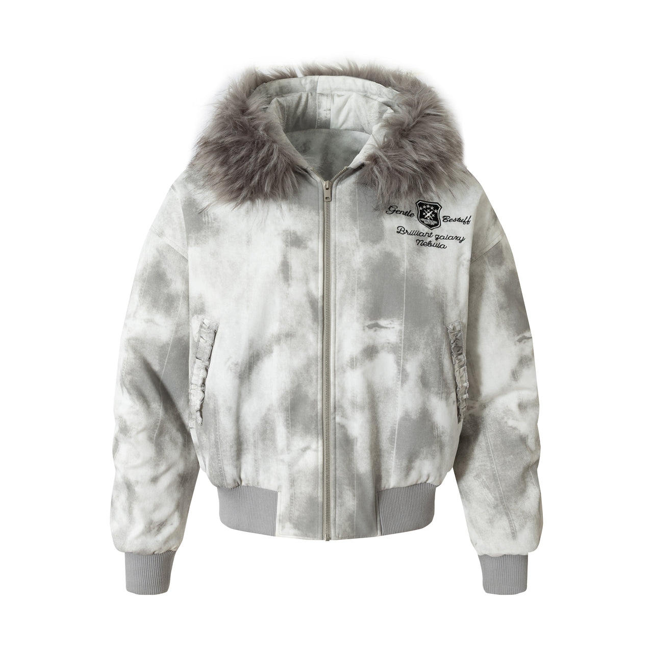 Omirad Cloud-Dye Faux Fur Hooded Puffer Jacket