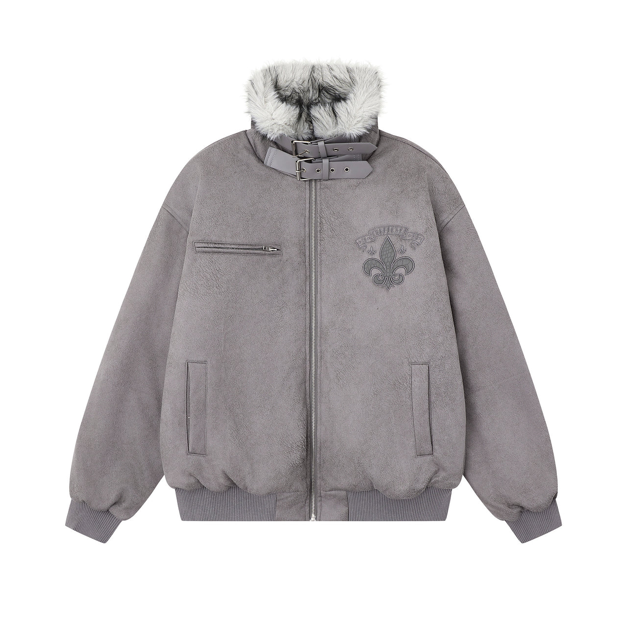 Omirad Fur-Collar Buckle Jacket