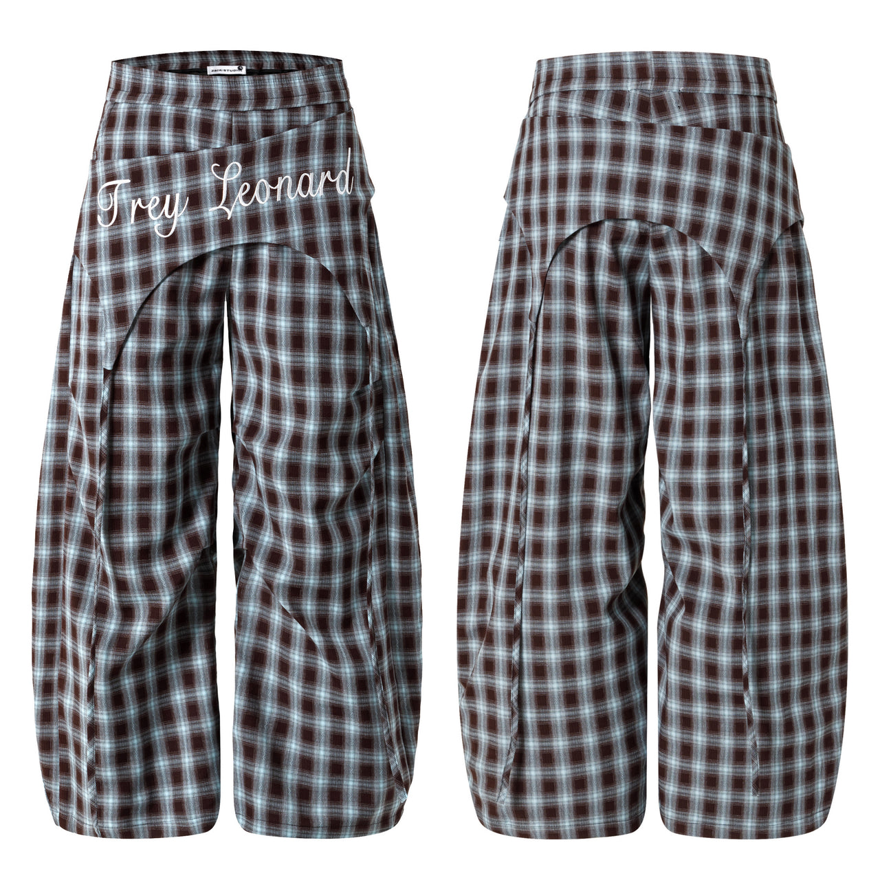 American Vintage Checkered Tapered Casual Pants