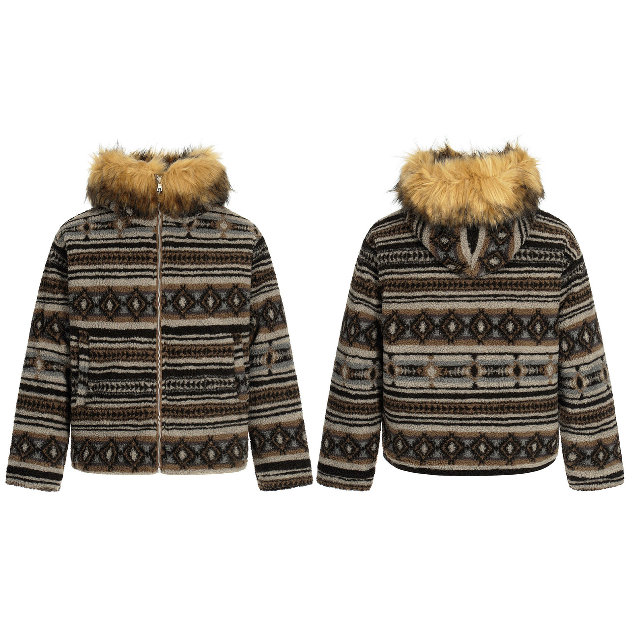 Omirad Nordic Fur-Trim Performance Zip Jacket